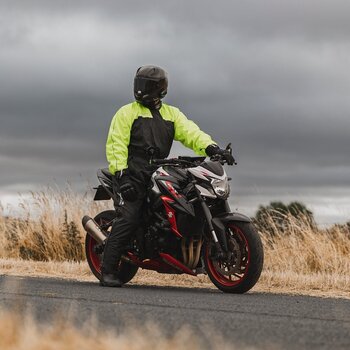 Motorcycle Rain Suit Oxford Rainseal Oversuit Black/Fluo M - 18