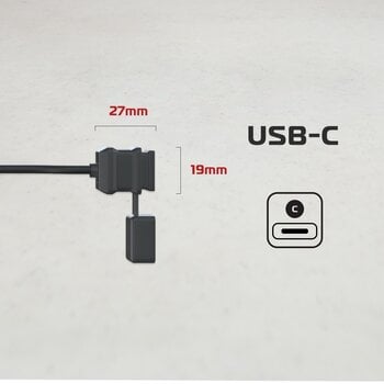 Motorcycle USB / 12V Connector Oxford USB C 3.0 AMP Charging Kit - 5