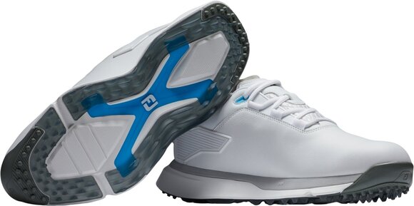 Calçado de golfe para homem Footjoy PRO SLX Mens Golf Shoes White/White/Grey 40,5 - 6