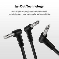 Patch kabel Donner EC1048 15cm Guitar Patch Cable Black 6-Pack 15,25 cm Kotni - Kotni Patch kabel - 2