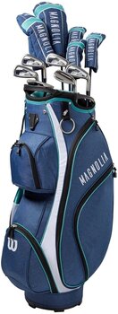Golf Set Wilson Staff Magnolia Complete Ladies Carry Bag Set RH Graphite Regular plus1inch - 11
