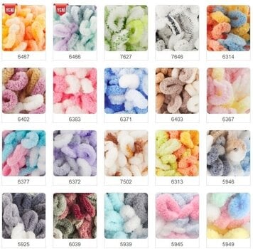 Knitting Yarn Alize Puffy Fine Color 7502 - 3