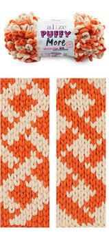 Fios para tricotar Alize Puffy More 6506 - 2
