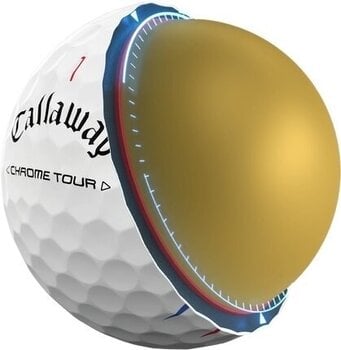 Golf Balls Callaway Chrome Tour White Golf Balls Triple Track 3 Pack - 5