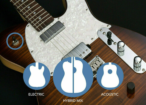 Gitara elektryczna Michael Kelly Hybrid 55 Tiger's Eye Burst - 2