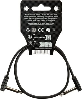Cablu Patch, cablu adaptor Dunlop MXR DCPR018 Ribbon Patch Cable 18in Negru 46 cm Oblic - Oblic - 2