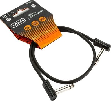 Cablu Patch, cablu adaptor Dunlop MXR DCPR018 Ribbon Patch Cable 18in Negru 46 cm Oblic - Oblic - 3