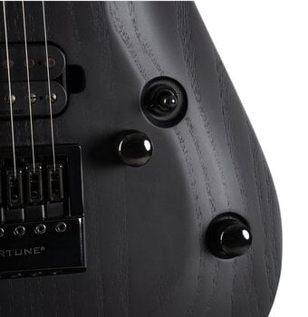 7-strenget elektrisk guitar Cort KX707 Evertune Open Pore Black - 4
