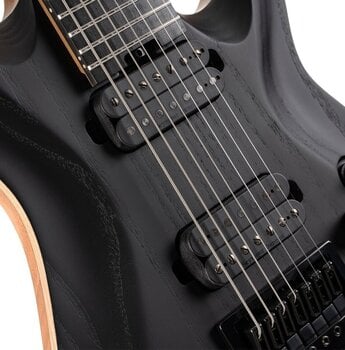 7-string Electric Guitar Cort KX707 Evertune Open Pore Black - 5