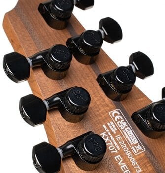 7-string Electric Guitar Cort KX707 Evertune Open Pore Black - 8