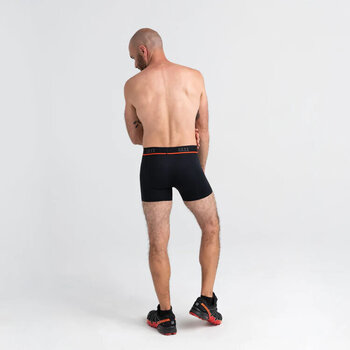 Fitness Underwear SAXX Kinetic Boxer Brief Black/Vermillion XS Fitness Underwear - 4