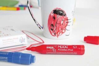 Felt-Tip Pen Kreul MUCKI Porcelain Pirate Porcelain Pen Set Set of Ceramic Marker 5 pcs - 1