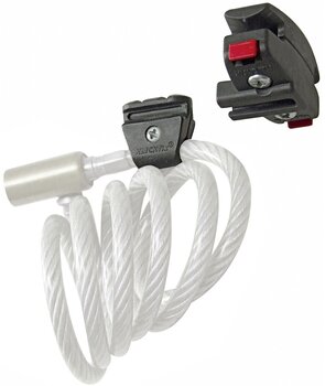 Kerékpár zár KLICKfix Cable Lock Holder Saddle Adapter Black/Red - 2