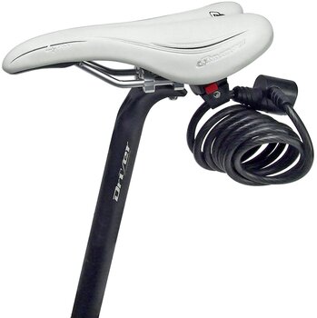 Serrature per bici KLICKfix Cable Lock Holder Saddle Adapter Black/Red - 4