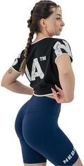 Фитнес тениска Nebbia Oversized Crop Top Game On Black - 1