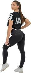 Фитнес тениска Nebbia Oversized Crop Top Game On Black - 3