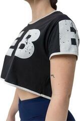 Фитнес тениска Nebbia Oversized Crop Top Game On Black - 4