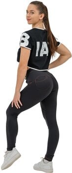 Majica za fitnes Nebbia Oversized Crop Top Game On Black S Majica za fitnes - 4