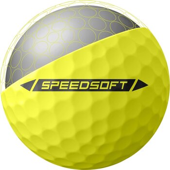 Нова топка за голф TaylorMade Speed Soft Golf Balls Yellow - 7
