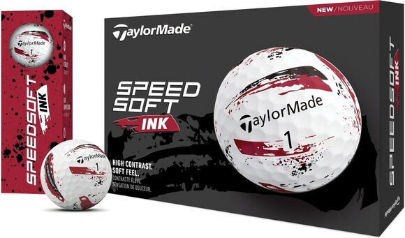 Golfball TaylorMade Speed Soft Golf Balls Ink Red - 2