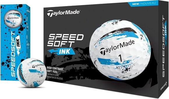 Нова топка за голф TaylorMade Speed Soft Golf Balls Ink Blue - 2