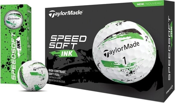 Нова топка за голф TaylorMade Speed Soft Golf Balls Ink Green - 2