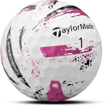 Golf Balls TaylorMade Speed Soft Golf Balls Ink Pink - 4