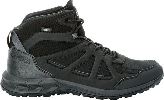 Mens Outdoor Shoes Jack Wolfskin Woodland 2 Texapore Mid M Black 42,5 Mens Outdoor Shoes - 2