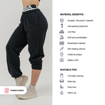 Fitness Trousers Nebbia Fitness Sweatpants Muscle Mommy Black XS Fitness Trousers - 11