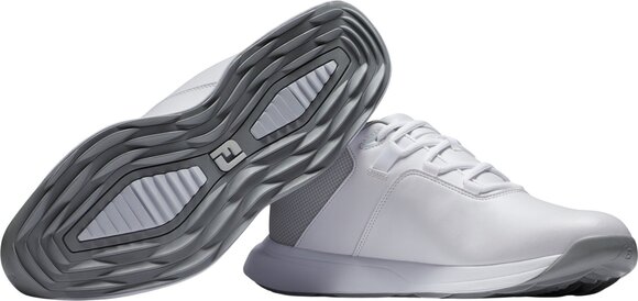 Chaussures de golf pour hommes Footjoy ProLite Mens Golf Shoes White/Grey 40,5 - 6