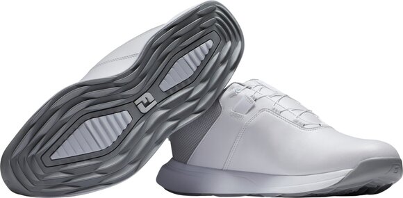Calçado de golfe para homem Footjoy ProLite Mens Golf Shoes White/White/Grey 41 - 6