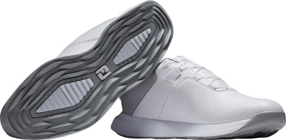 Chaussures de golf pour hommes Footjoy ProLite Mens Golf Shoes White/White/Grey 44,5 - 6