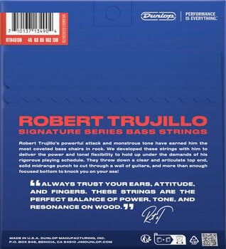 Jeux de 5 cordes basses Dunlop RTN45130 String Lab Robert Trujillo - 2