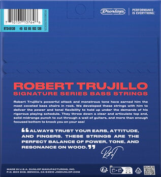Struny pre 5-strunovú basgitaru Dunlop RTS45130 String Lab Robert Trujillo - 2