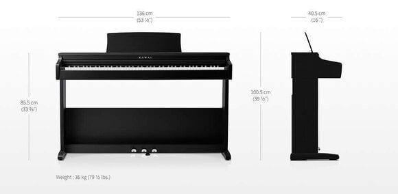 Digitális zongora Kawai KDP75B Black Digitális zongora - 8