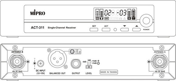 Receiver for wireless systems MiPro ACT-311 - 2