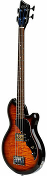 Bajo de 4 cuerdas Supro Huntington 1 Bass Guitar with Piezo Tobacco Sunburst Flame - 2