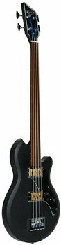 E-Bass Supro Huntington 2 Fretless Bass Guitar with Piezo Flat Black - 3