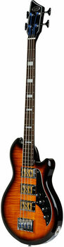 Basse électrique Supro Huntington 3 Bass Guitar with Piezo Tobacco Sunburst Flame - 2