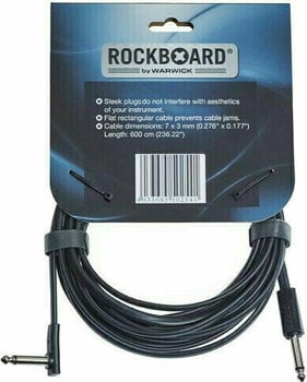 Instrument Cable RockBoard Flat Black 6 m Straight - Angled - 2