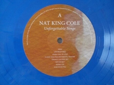 Vinyl Record Nat King Cole - Unforgettable Songs (Limited Edition) (Numbered) (Blue Marbled Coloured) (LP) - 3