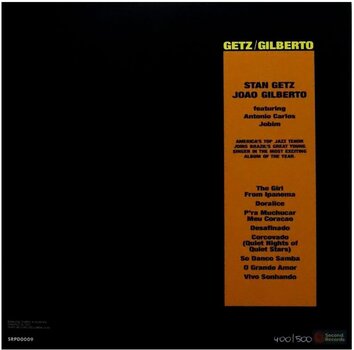 Hanglemez Joao Gilberto - Getz / Gilberto (Reissue) (Clear/Orange Splatter Coloured) (LP) - 3