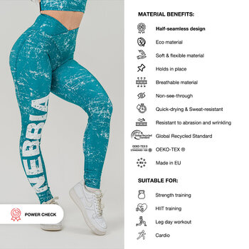 Fitness Trousers Nebbia Workout Leggings Rough Girl Red M Fitness Trousers - 7