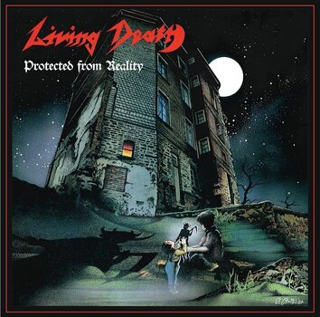 Vinylplade Living Death - Protected From Reality (Limited Edition) (Reissue) (Neon Yellow Black Marbled Coloured) (LP) - 2