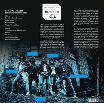 LP ploča Living Death - Protected From Reality (Limited Edition) (Reissue) (Neon Yellow Black Marbled Coloured) (LP) - 4