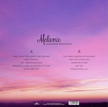 Disque vinyle Melanie - Remember Woodstock (Limited Edition) (Numbered) (Purple Marbled Coloured) (LP) - 3