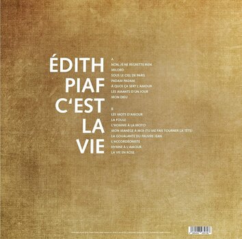 Vinyl Record Edith Piaf - C'est La Vie (Limited Edition) (Numbered) (Gold Marbled Coloured) (LP) - 3