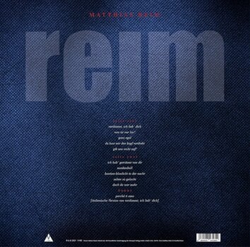 Vinyl Record Matthias Reim - Reim (Limited Edition) (Numbered) (Reissue) (Red Marbled Coloured) (LP) - 4