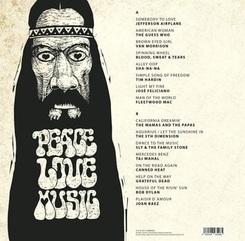 Vinyylilevy Various Artists - Peace - Love - Music (Limited Edition) (Yellow/Red Marbled Coloured) (LP) - 3