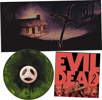 Vinyl Record Joseph LoDuca - Evil Dead 2 (Black and Forest Green Hand Poured Coloured) (LP) - 4